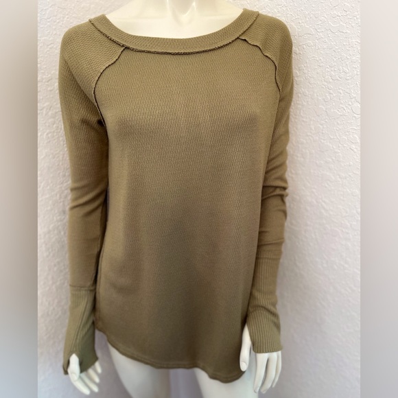 We the Free Snowy Thermal Shirt in Sunstone - Picture 3 of 13